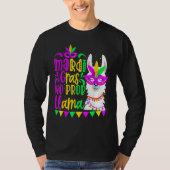 Mardi Gras No Prob Llama Alpaca Funny Carnival Cos T-shirt (Voorkant)