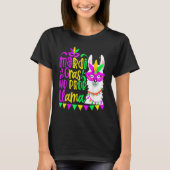 Mardi Gras No Prob Llama Alpaca Funny Carnival Cos T-shirt (Voorkant)