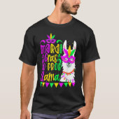 Mardi Gras No Prob Llama Alpaca Funny Carnival Cos T-shirt (Voorkant)
