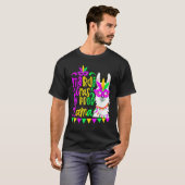 Mardi Gras No Prob Llama Alpaca Funny Carnival Cos T-shirt (Voorkant volledig)