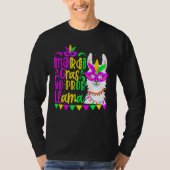 Mardi Gras No Prob Llama Alpaca Funny Carnival Cos T-shirt (Voorkant)