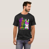 Mardi Gras No Prob Llama Alpaca Funny Carnival Cos T-shirt (Voorkant volledig)