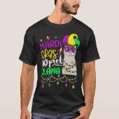 Mardi Gras No Prob Llama Alpaca Funny Carnival Cos T-shirt (Voorkant)