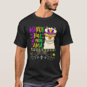 Mardi Gras No Prob Llama Alpaca Funny Carnival Cos T-shirt (Voorkant)