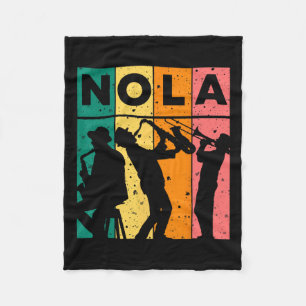 Mardi Gras Nola New Orleans Carnaval 2025 Jazz RET Fleece Deken