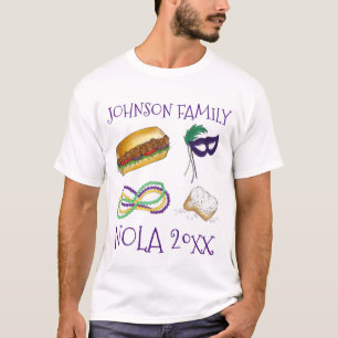 Mardi Gras NOLA New Orleans Family Vacking Trip T-shirt