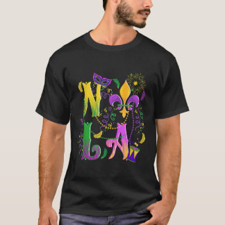 Mardi Gras NOLA New Orleans Mardi Gras Funny Color T-shirt