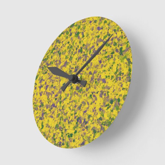 Mardi Gras Oil Abstract Ronde Klok (Hoek)