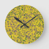 Mardi Gras Oil Abstract Ronde Klok (Voorkant)