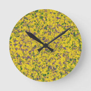 Mardi Gras Oil Abstract Ronde Klok