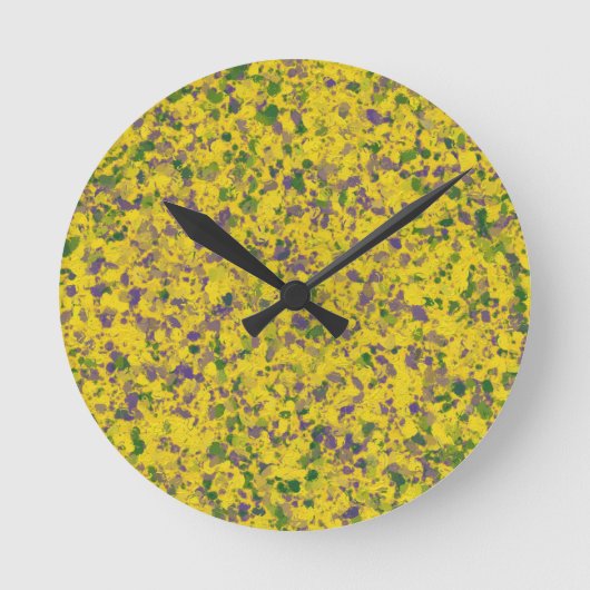 Mardi Gras Oil Abstract Ronde Klok (Voorkant)