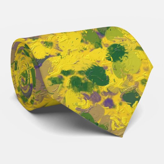 Mardi Gras Oil Abstract   Stropdas (Opgerold)