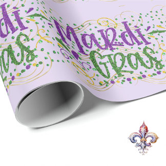 Mardi Gras on Green Stones Cadeaupapier