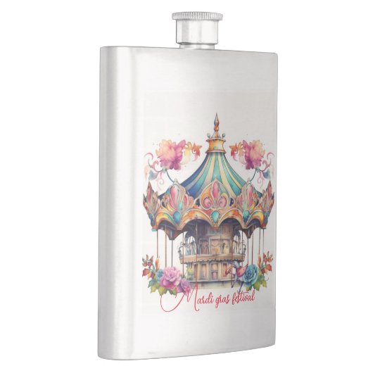 Mardi Gras ontwerp in Classic Flask Flacon (Rechts)