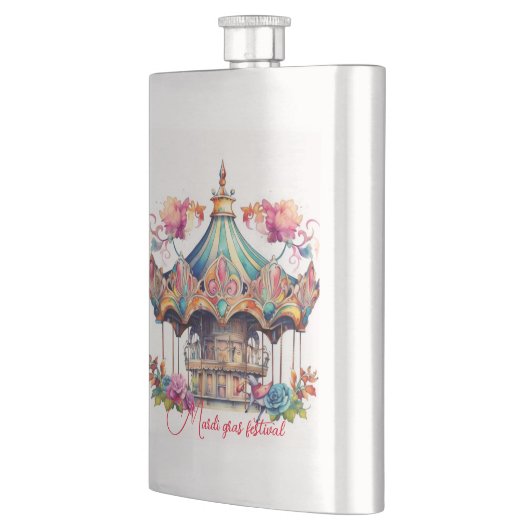 Mardi Gras ontwerp in Classic Flask Flacon (Links)