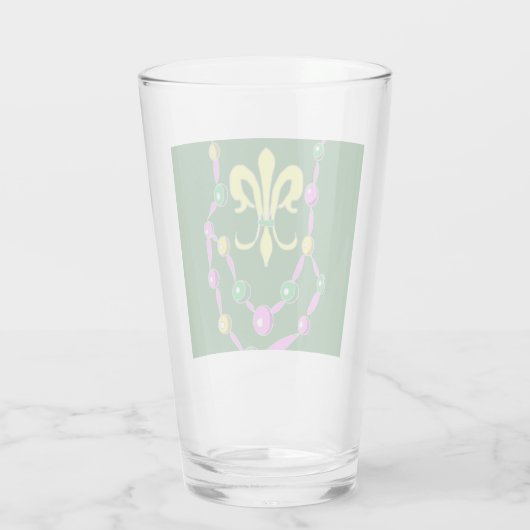 Mardi Gras ontwerp Kleurrijk Glas (Achterkant)