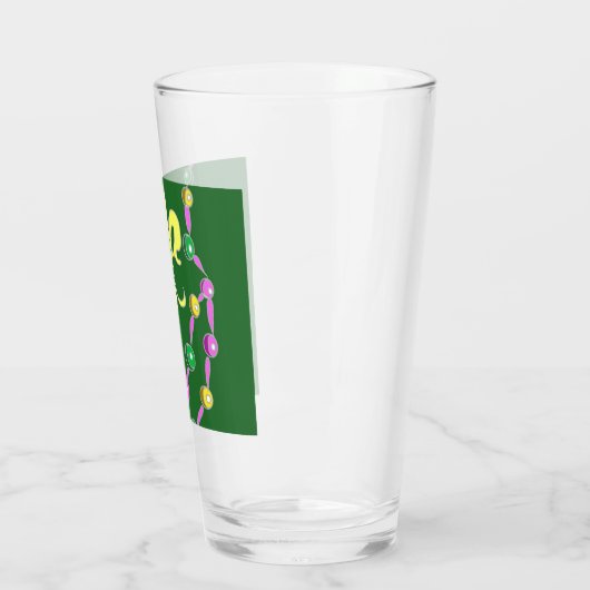 Mardi Gras ontwerp Kleurrijk Glas (Links)