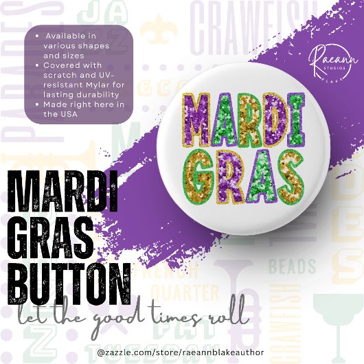 Mardi Gras Ontwerp Knoop Ronde Button 3,2 Cm