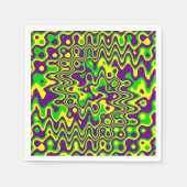 [Mardi Gras Op-Art] Paars groenboek Servet (Voorkant)