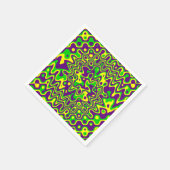 [Mardi Gras Op-Art] Paars groenboek Servet (Hoek)