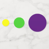 [Mardi Gras Op-Art] Paarse groene geel Confetti (Achterkanten)