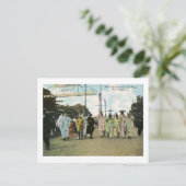 Mardi Gras op Canal St, Vintage van New Orleans Briefkaart (Staand voorkant)