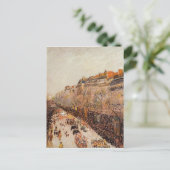 Mardi Gras op de Boulevards door Camille Pissarro Briefkaart (Staand voorkant)