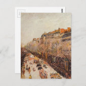 Mardi Gras op de Boulevards door Camille Pissarro Briefkaart (Voorkant / Achterkant)
