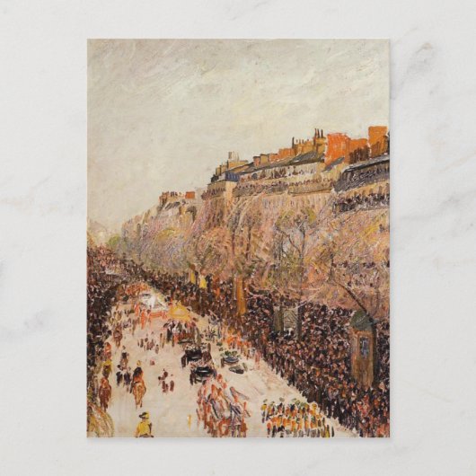 Mardi Gras op de Boulevards door Camille Pissarro Briefkaart (Voorkant)