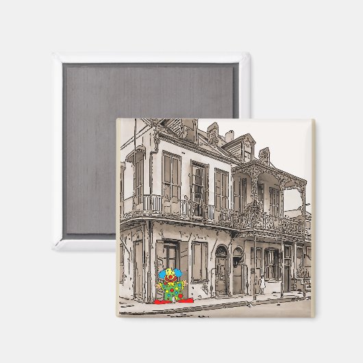 Mardi Gras op Desire St Magneet (Voorkant / Achterkant)