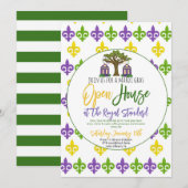 Mardi Gras Open Huis Uitnodiging (Voorkant / Achterkant)