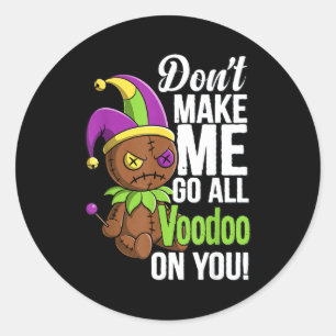 Mardi Gras-optocht Stitch Voodoo-pop Jester Grieze Ronde Sticker
