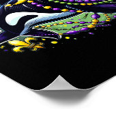 Mardi Gras Orca Whale Poster (Hoek)