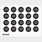 Mardi Gras Orca Whale Ronde Sticker (Vel)
