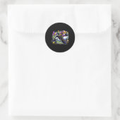 Mardi Gras Orca Whale Ronde Sticker (Tas)