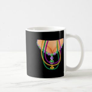 Mardi Gras-outfit kostuum masker kralen voor vrouw Koffiemok