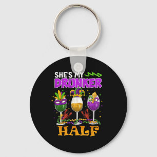 Mardi Gras Outfit She's My Drunker Half Carnival M Sleutelhanger