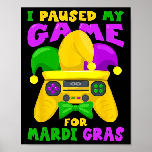 Mardi Gras Outfit Voor Heren Kinder Mardi Gras Gam Poster (Voorkant)