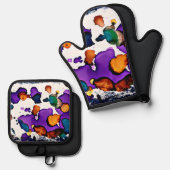 Mardi Gras Ovenwant & Pannenlap Set (Voorkant / Achterkant)