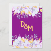 Mardi Gras Paars en Gold | Zachte Paarse Florence Save The Date (Achterkant)