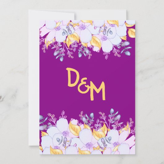 Mardi Gras Paars en Gold | Zachte Paarse Florence Save The Date (Achterkant)