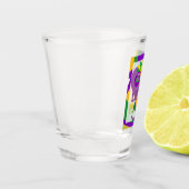 Mardi Gras Paars Gold Mask Shot Glas (Links)