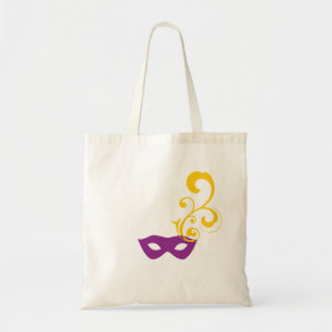 Mardi Gras Paars & Gold Masker Tote Bag