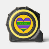 Mardi Gras Paars Heart Rolmaat (Voorkant)