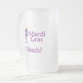 Mardi Gras Paars Masker Matglas Bierpul (Voorkant links)