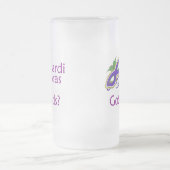 Mardi Gras Paars Masker Matglas Bierpul (Center)