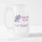 Mardi Gras Paars Masker Matglas Bierpul (Links)