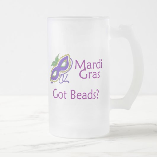Mardi Gras Paars Masker Matglas Bierpul (Rechts)