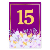 Mardi Gras Paars Soft Paars Floral Gold Kaart (Voorkant)