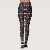MARDI GRAS PAARSE BLACK GOLD ACTIEVE LEGGINGS (Achterkant)